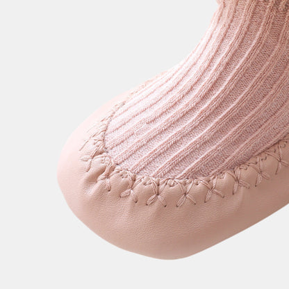 Ruffle Lace Baby Slipper Socks, Powder Pink (11-13cm)