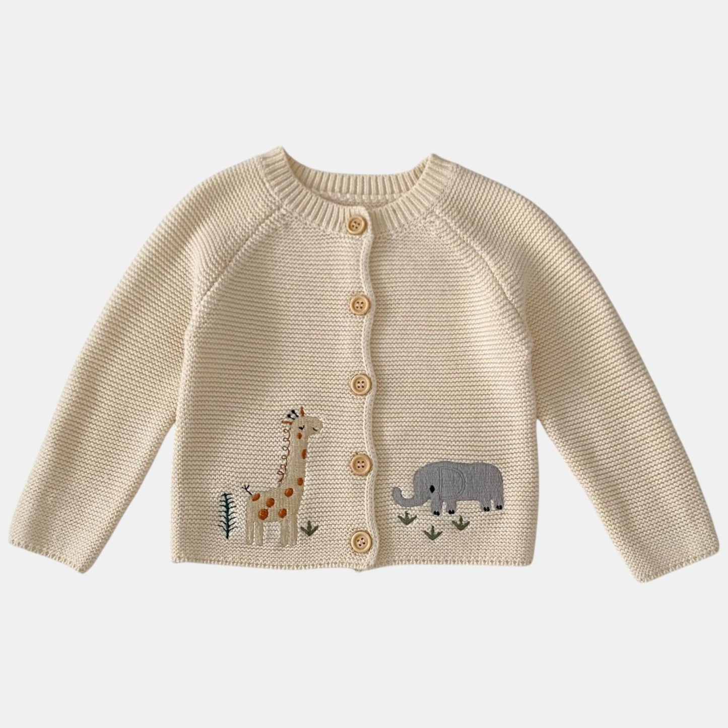 Safari Friends Cotton Knit Cardigan (3m-3yrs)