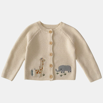 Safari Friends Cotton Knit Cardigan (3m-3yrs)