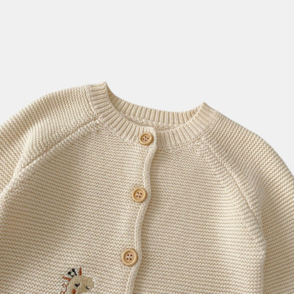 Safari Friends Cotton Knit Cardigan (3m-3yrs)