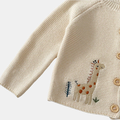 Safari Friends Cotton Knit Cardigan (3m-3yrs)