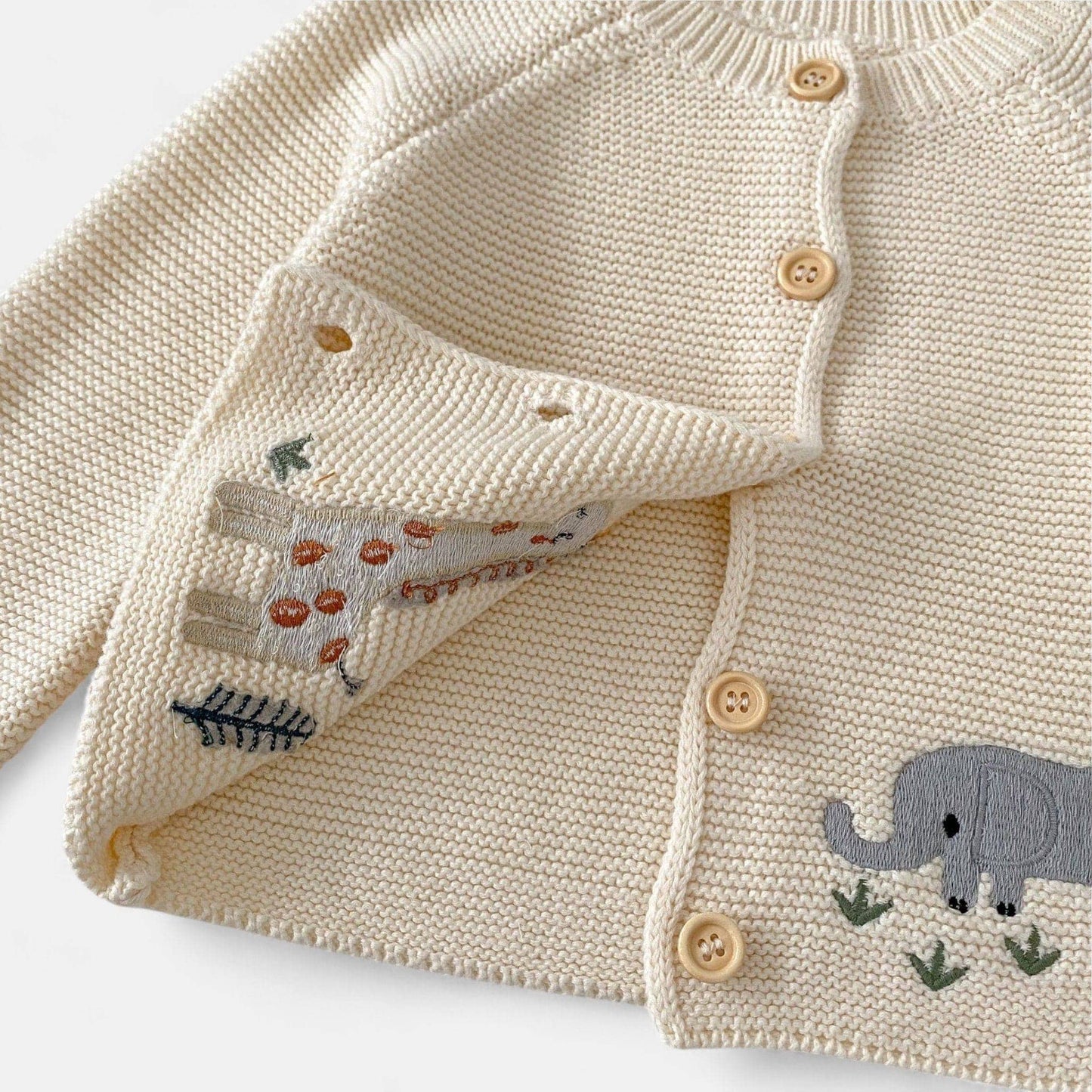 Safari Friends Cotton Knit Cardigan (3m-3yrs)