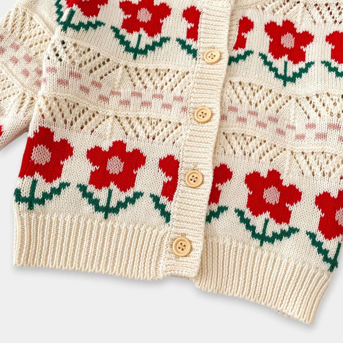 Scarlet Garden Cotton Knit Cardigan (3m-3yrs)