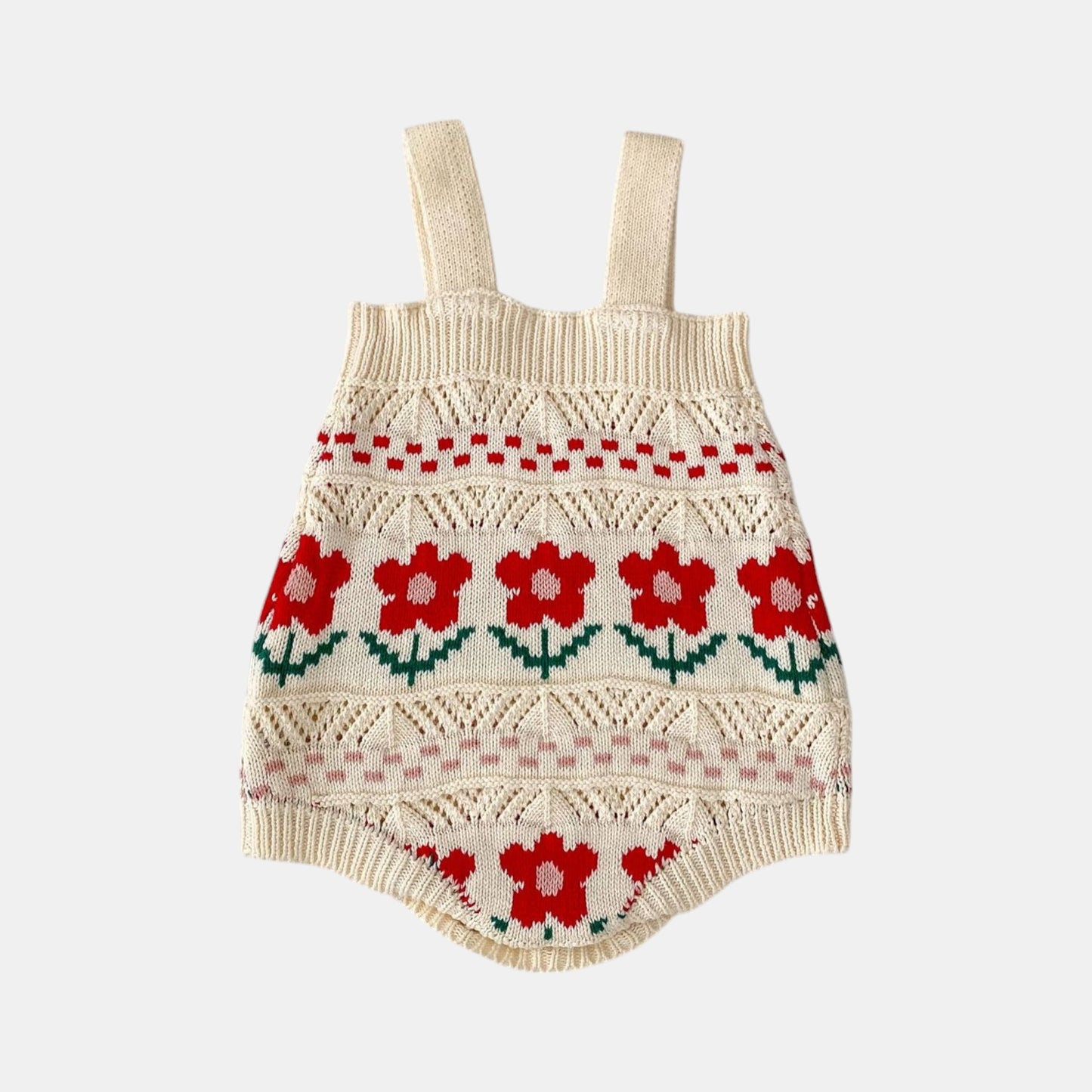 Scarlet Garden Cotton Knit Romper (3m-3yrs)