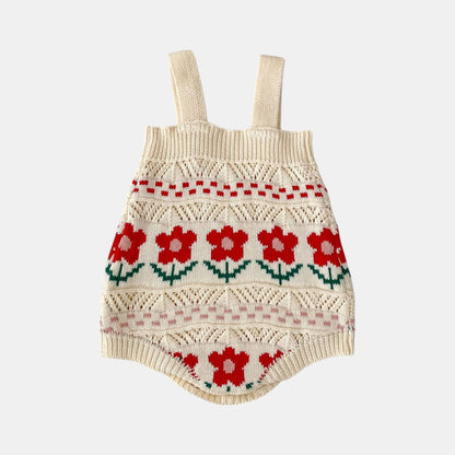 Scarlet Garden Cotton Knit Romper (3m-3yrs)