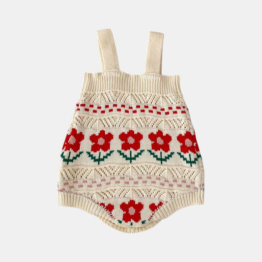 Scarlet Garden Cotton Knit Romper (3m-3yrs)