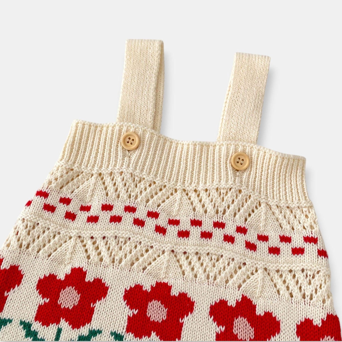 Scarlet Garden Cotton Knit Romper (3m-3yrs)