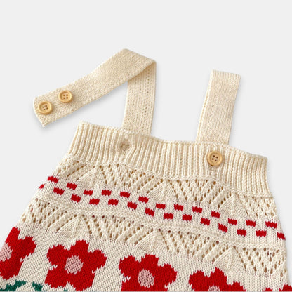 Scarlet Garden Cotton Knit Romper (3m-3yrs)