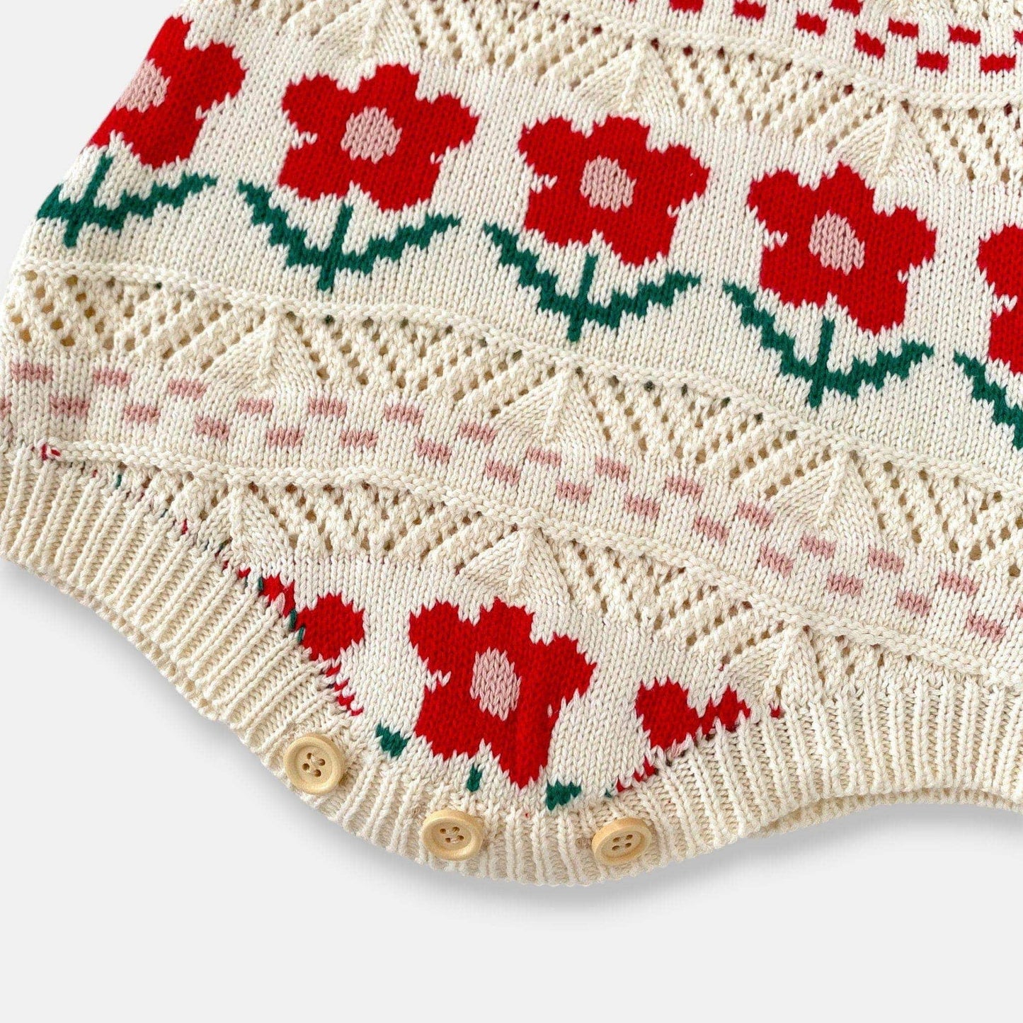 Scarlet Garden Cotton Knit Romper (3m-3yrs)