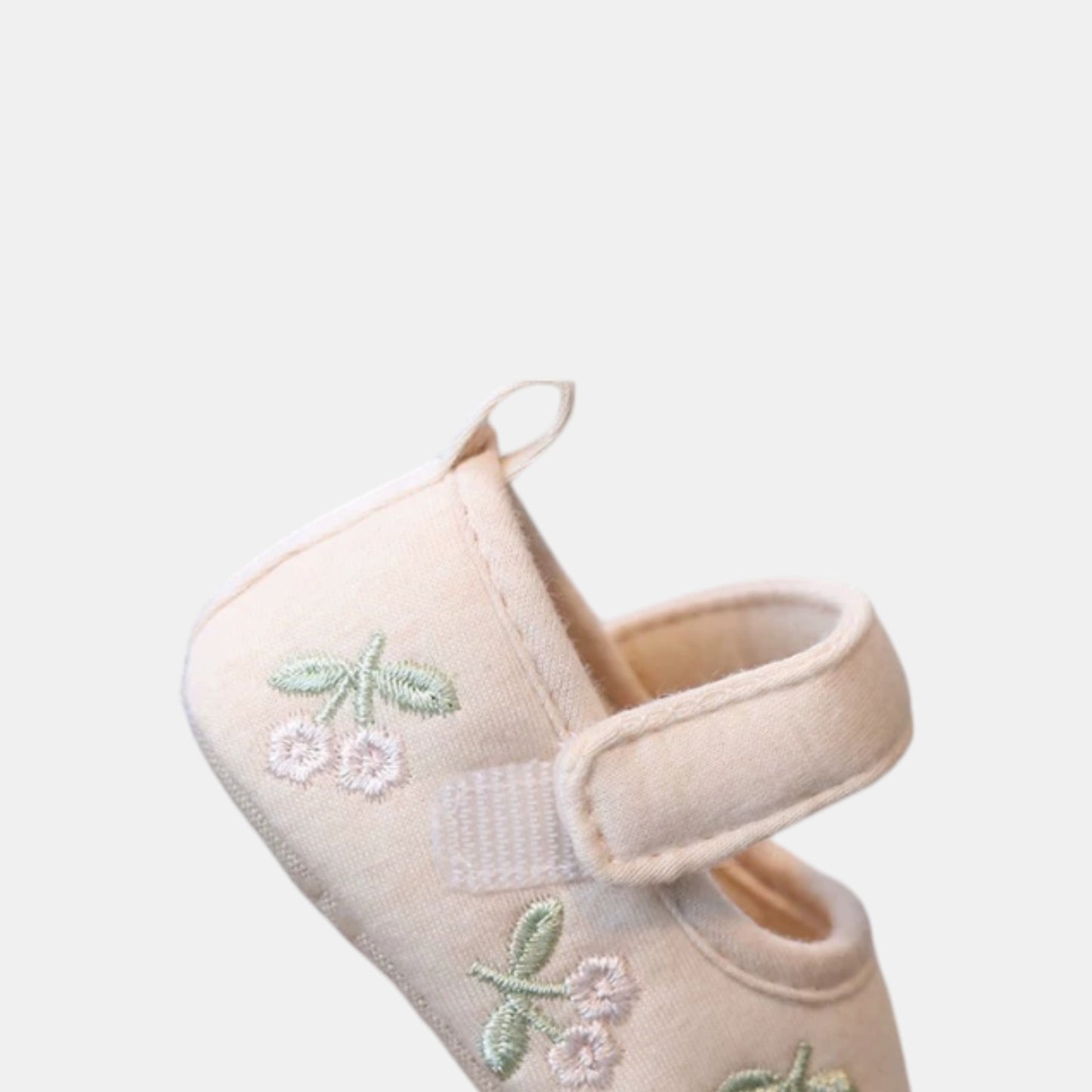 Secret Garden Embroidered Baby Shoes, Beige (11-13cm)