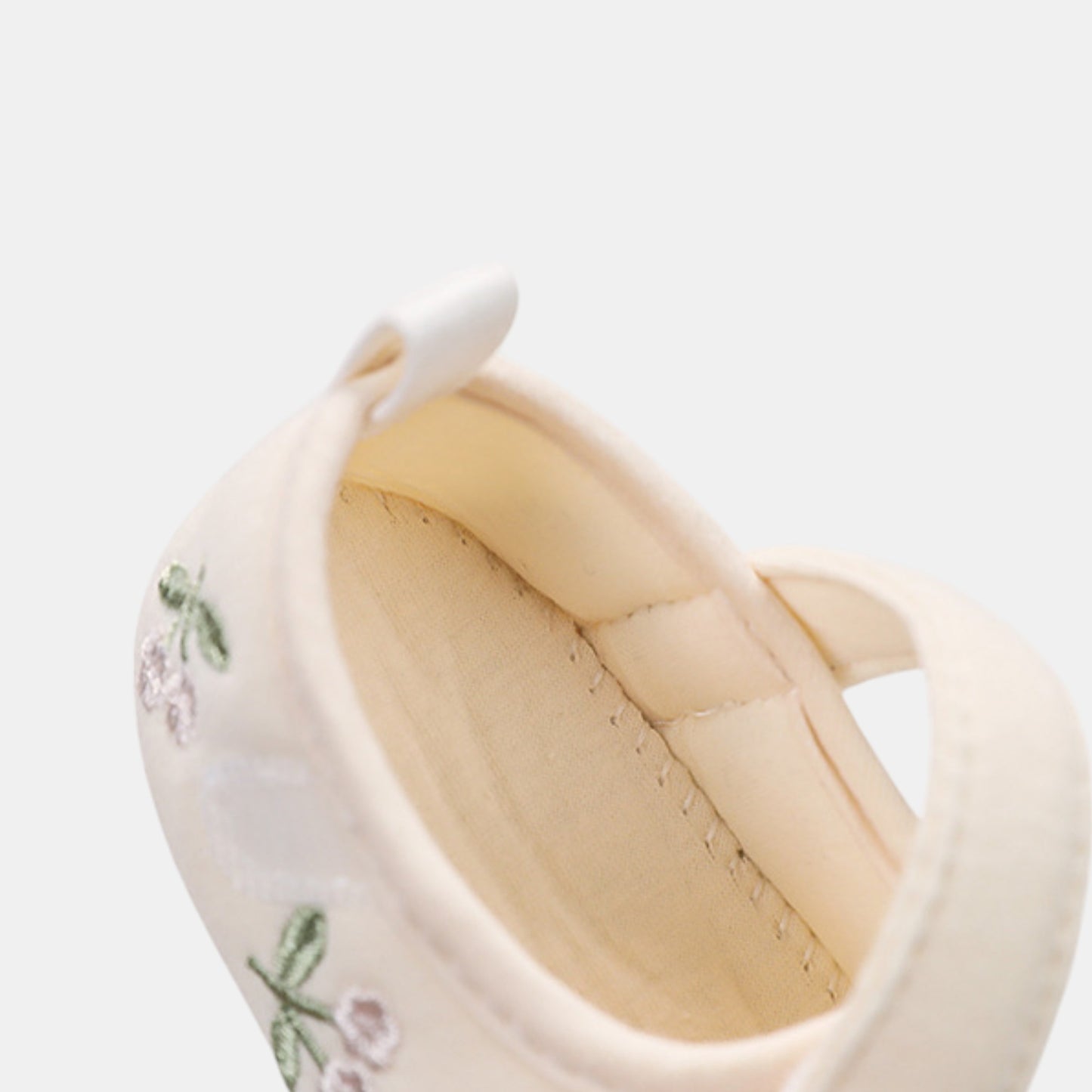 Secret Garden Embroidered Baby Shoes, Cream (11-13cm)