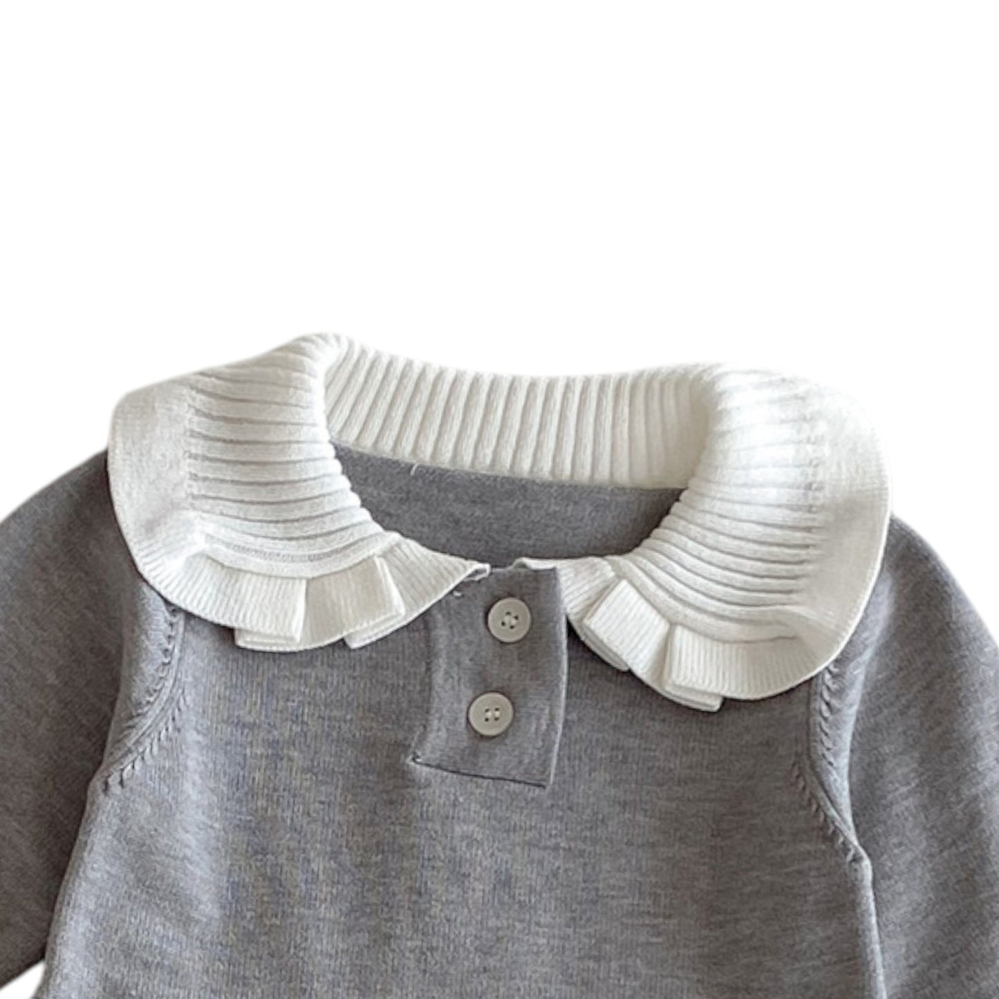 Sera Pleat Knit Dress - Grey (6m-4yrs)