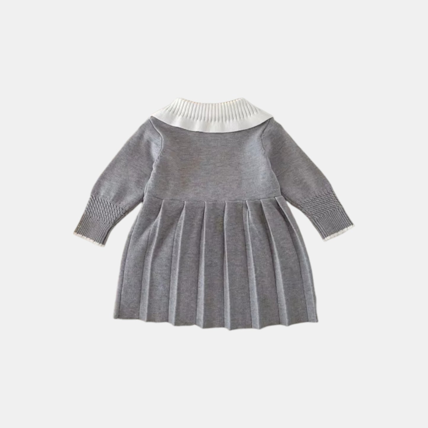Sera Pleat Knit Dress - Grey (6m-4yrs)