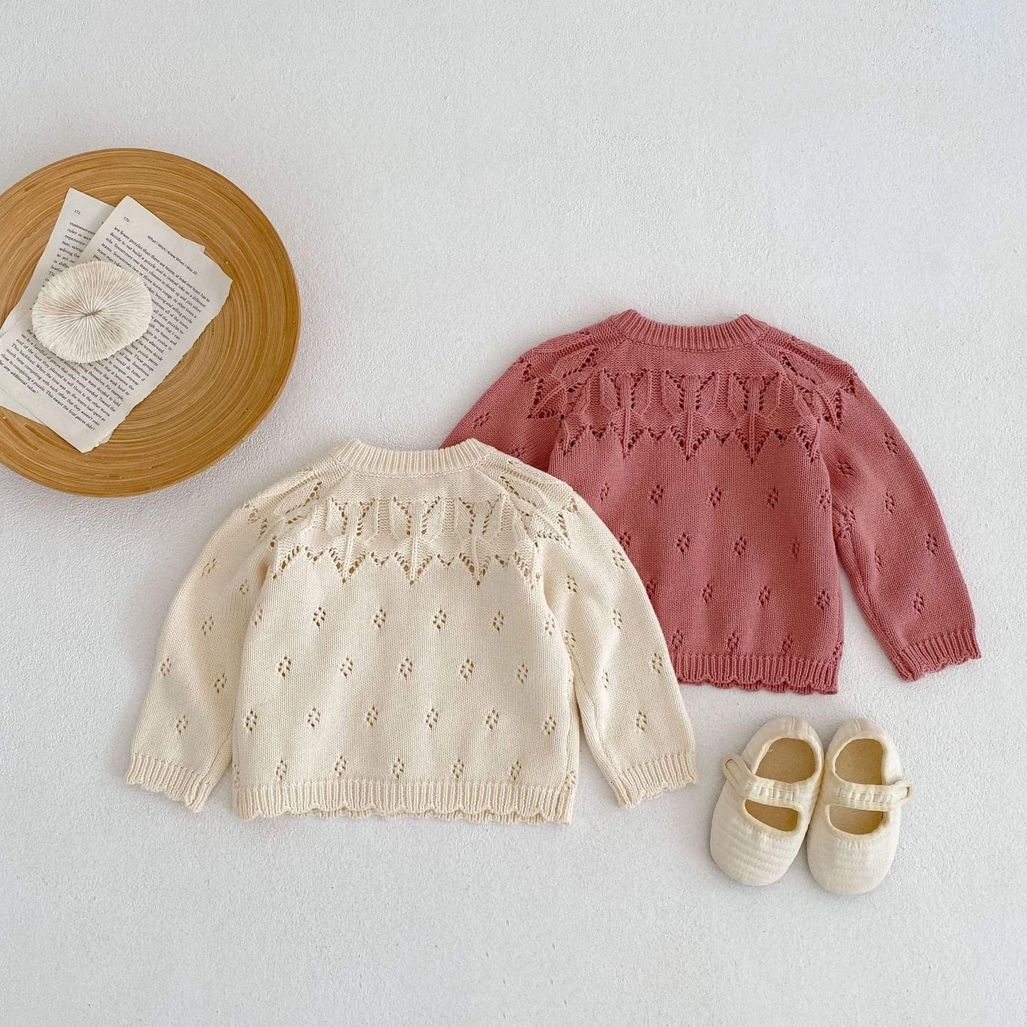 Seren Cream Cotton Knit Cardigan (3m-3yrs)