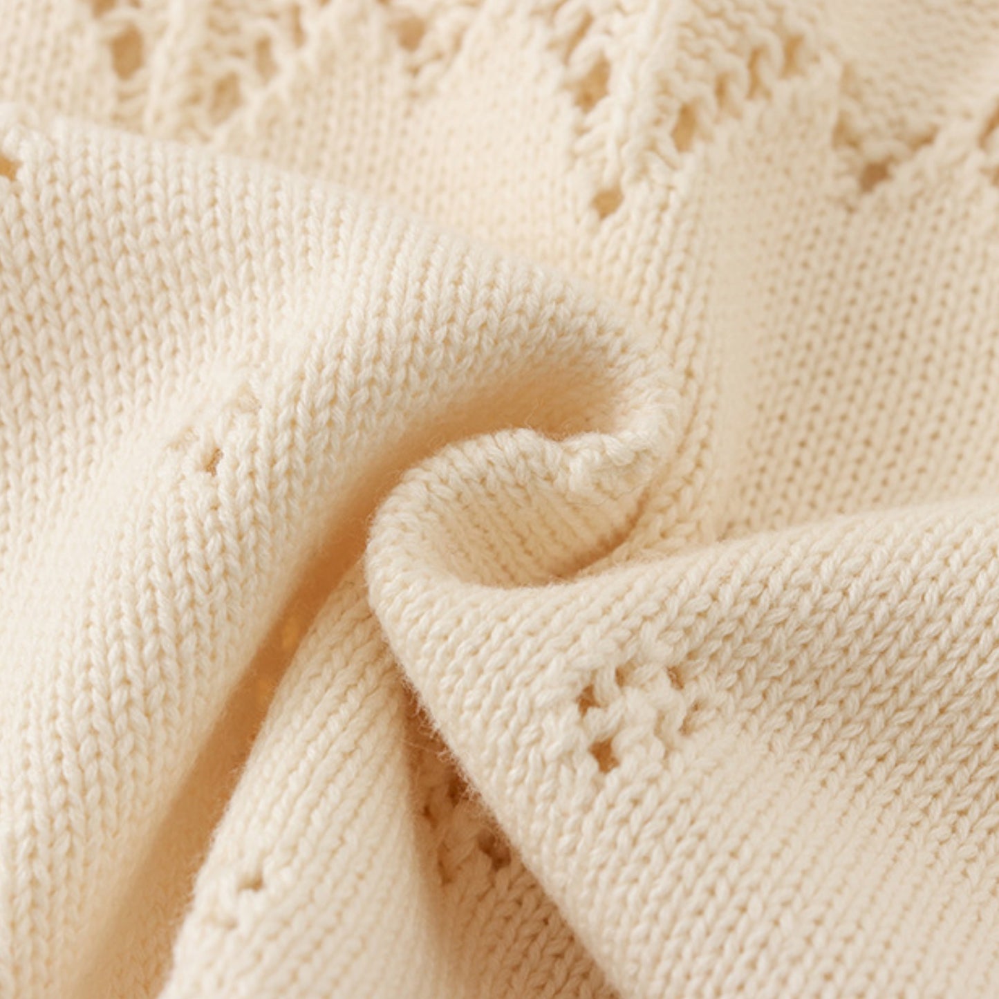 Seren Cream Cotton Knit Cardigan (3m-3yrs)