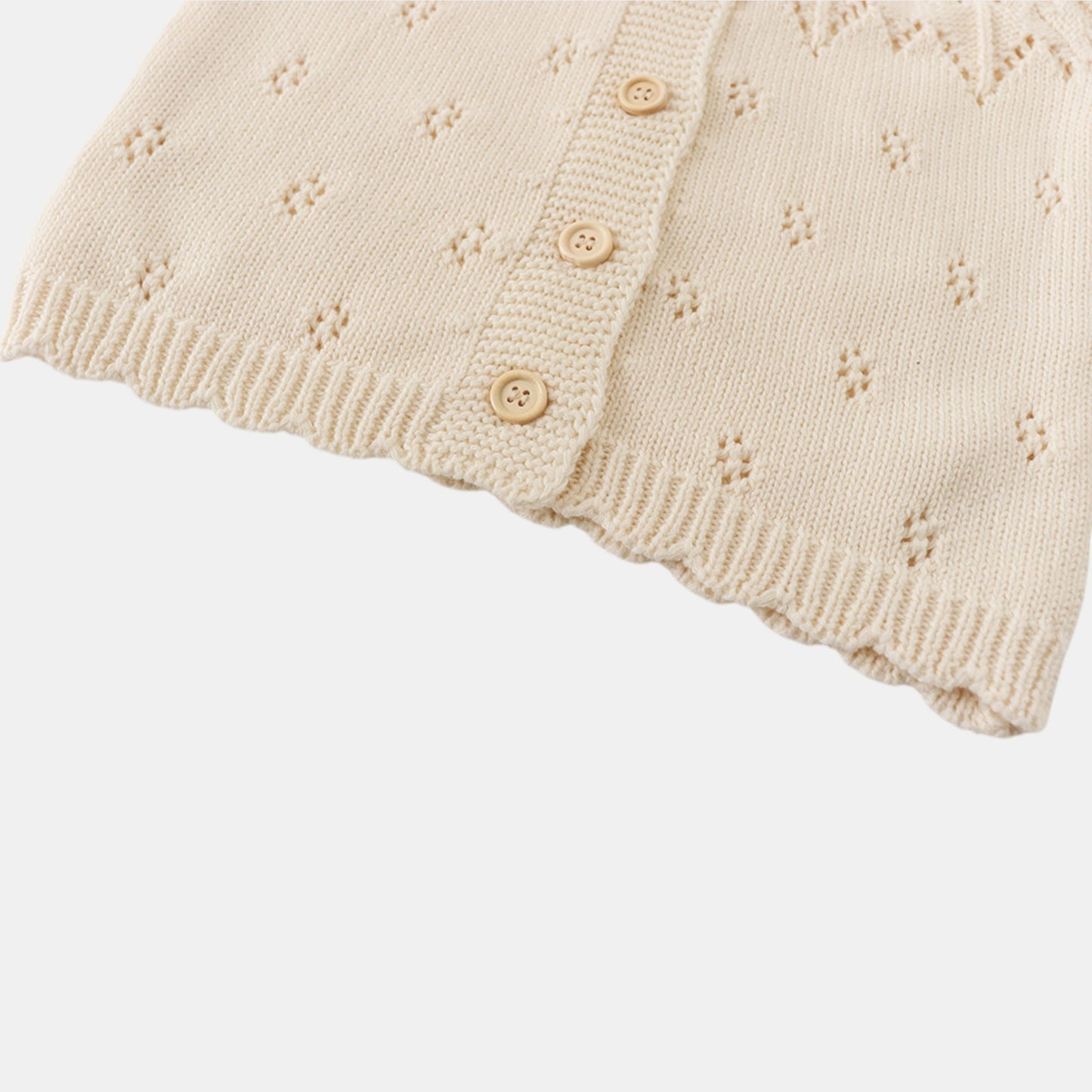 Seren Cream Cotton Knit Cardigan (3m-3yrs)
