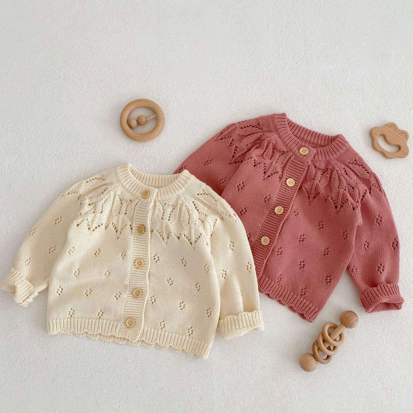 Seren Cream Cotton Knit Cardigan (3m-3yrs)