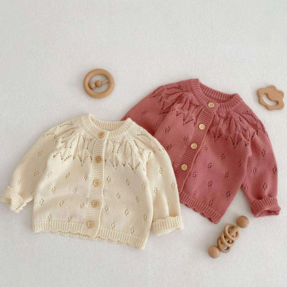 Seren Cream Cotton Knit Cardigan (3m-3yrs)