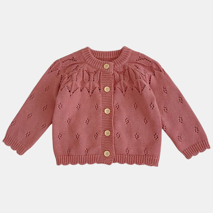 Seren Rose Cotton Knit Cardigan (3m-3yrs)