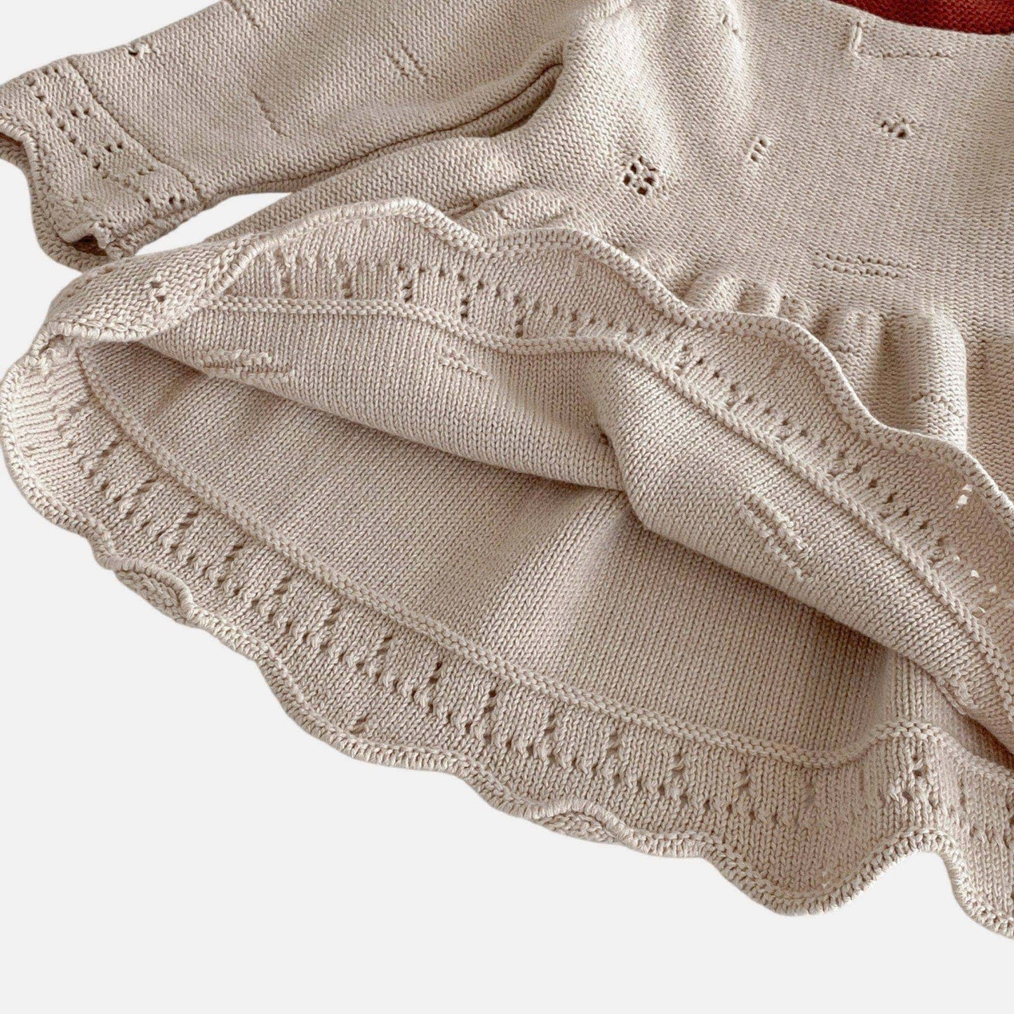 Sherry Eyelet Knit Dress - Beige/Red (6m-4yrs)