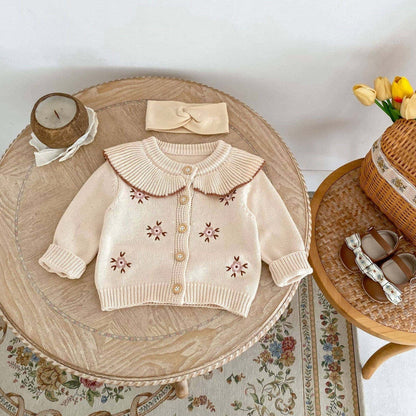 Sienna Floral Cotton Knit Cardigan (3m-3yrs)