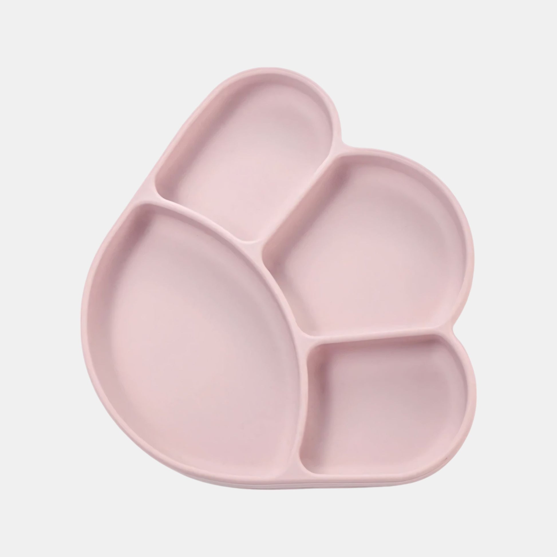 Silicone Paw Suction Plate, Blush Pink - Top View - Bambisserie