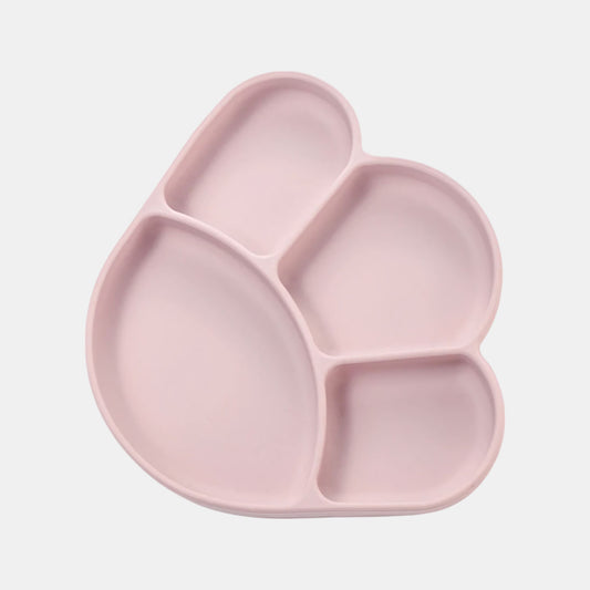Silicone Paw Suction Plate, Blush Pink - Top View - Bambisserie