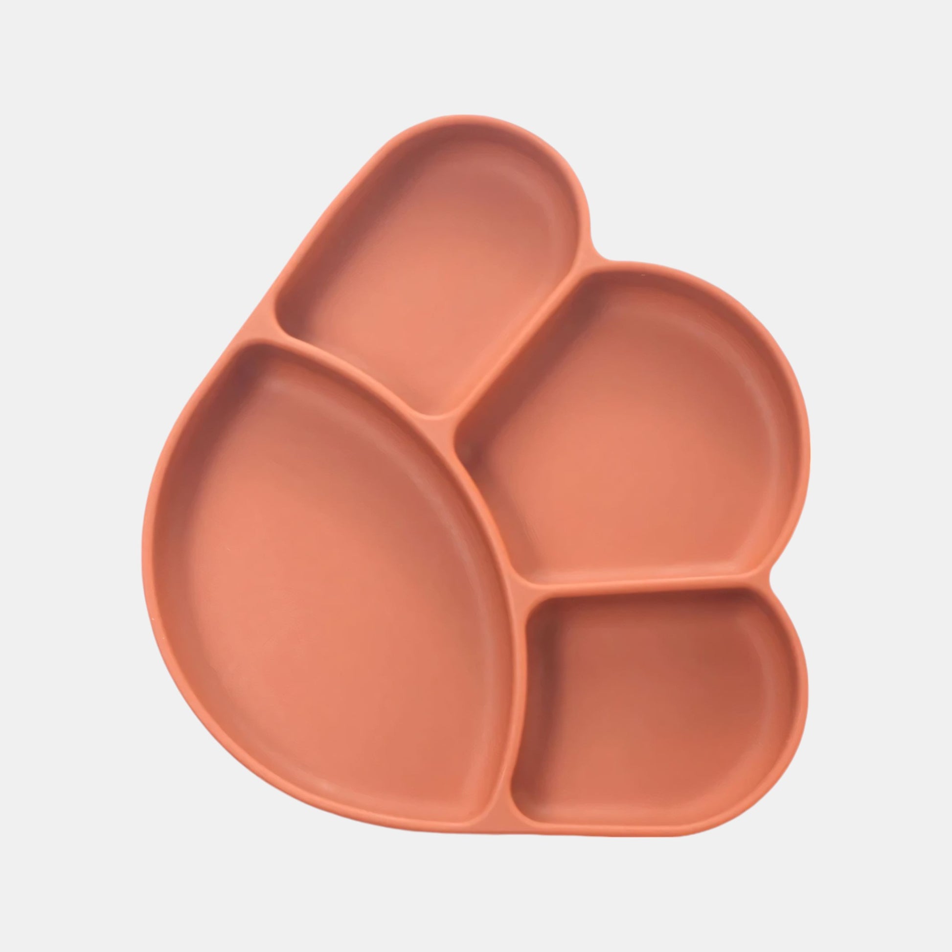 Silicone Paw Suction Plate, Caramel - Top View - Bambisserie