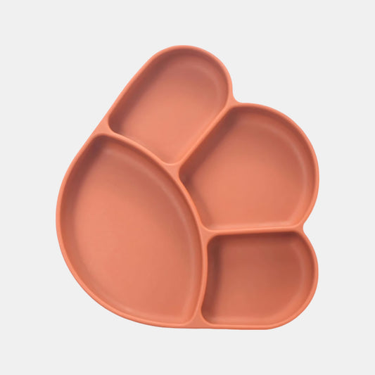 Silicone Paw Suction Plate, Caramel - Top View - Bambisserie