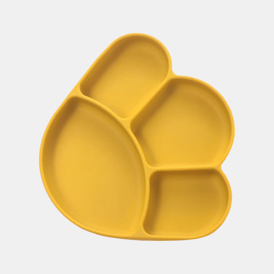 Silicone Paw Suction Plate, Passion Fruit - Top View - Bambisserie