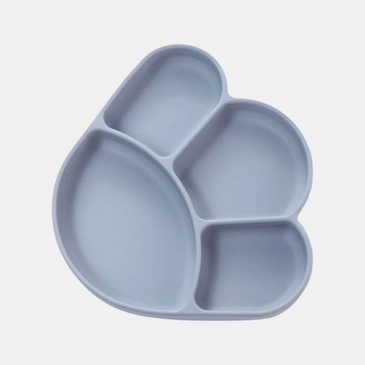 Silicone Paw Suction Plate, Pebble - Top View - Bambisserie