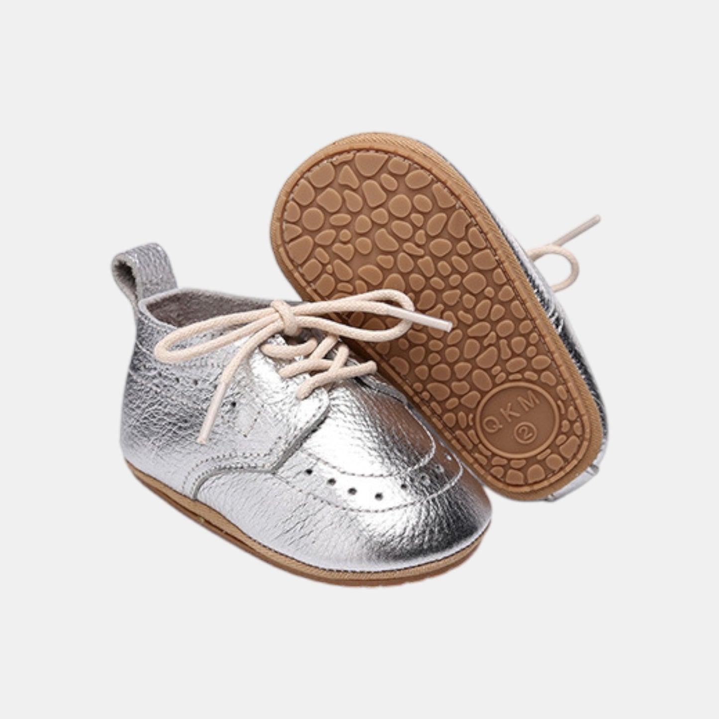 Silver Leather Baby Boots (11-13cm)
