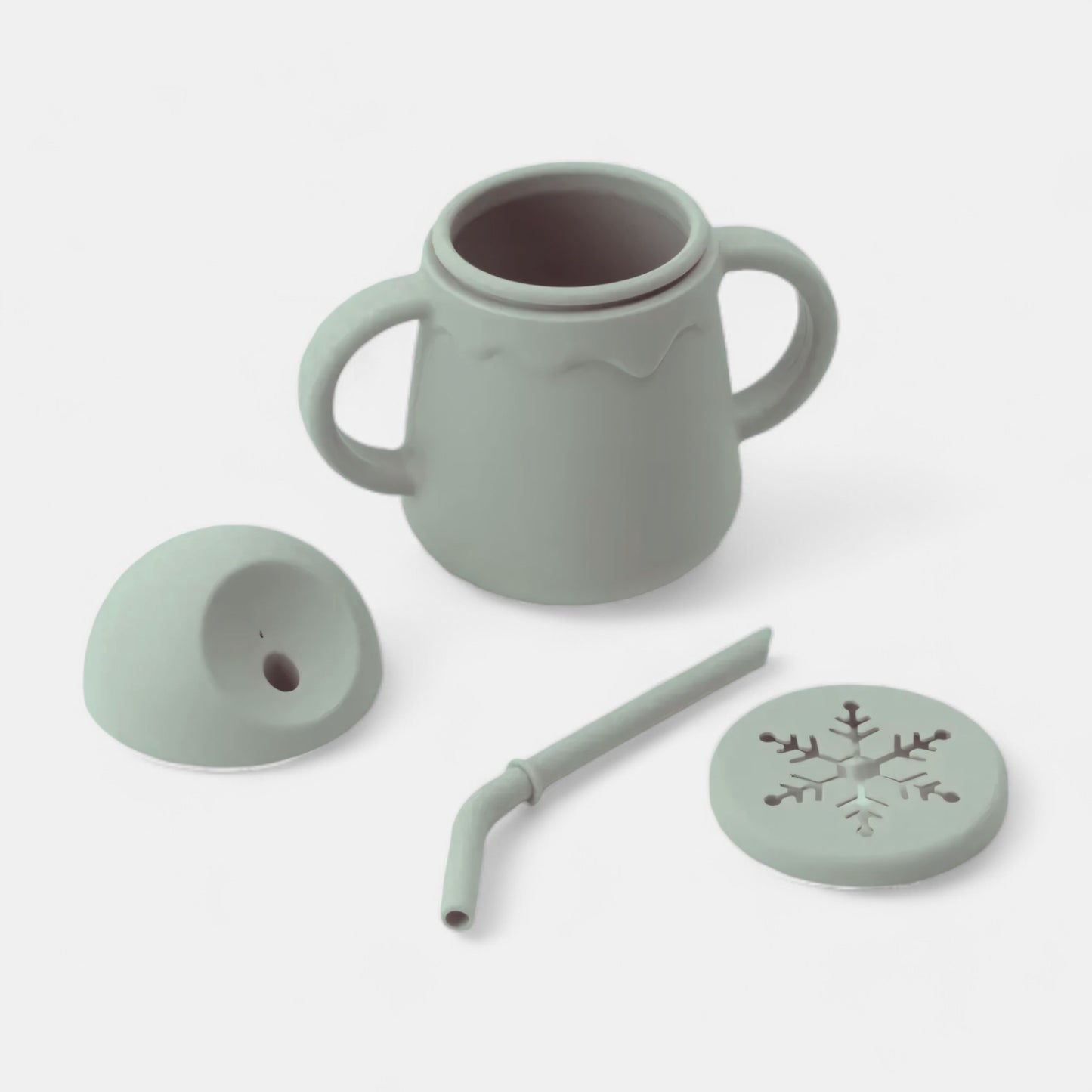 Sip & Snack Silicone Training Cup, Avocado - Open Cup - Bambisserie