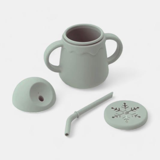 Sip & Snack Silicone Training Cup, Avocado - Open Cup - Bambisserie