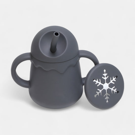 Sip & Snack Silicone Training Cup, Ink - Bambisserie