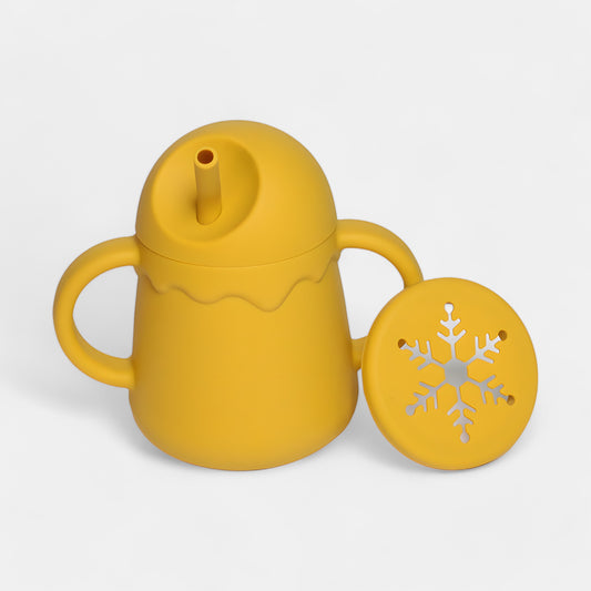 Sip & Snack Silicone Training Cup, Passion Fruit - Bambisserie