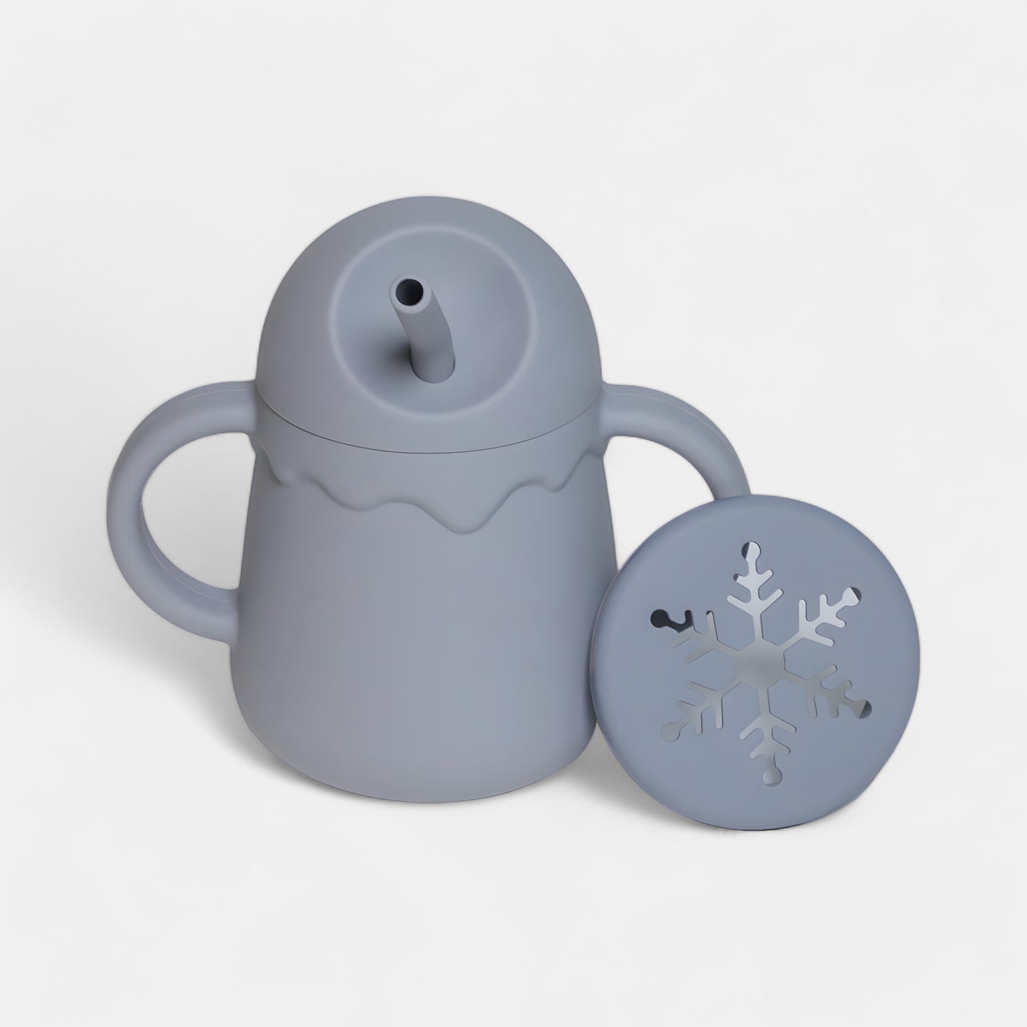 Sip & Snack Silicone Training Cup, Pebble - Bambisserie