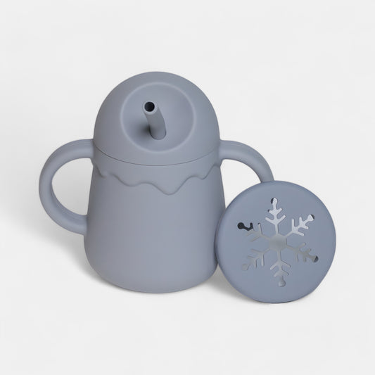 Sip & Snack Silicone Training Cup, Pebble - Bambisserie