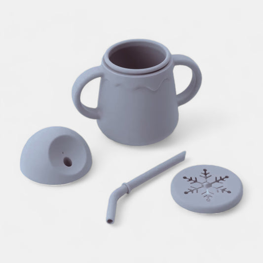 Sip & Snack Silicone Training Cup, Pebble - Open Cup - Bambisserie