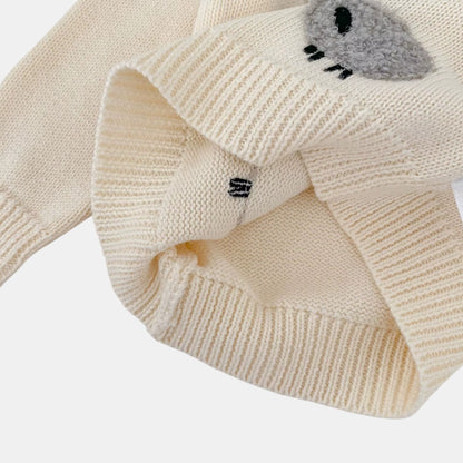 Sleepy Sheep Knit Sweater - Cream/Grey (3m-3yrs)