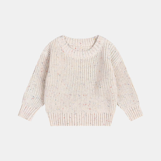 Beige Confetti Knit Sweater (3m-5yrs)