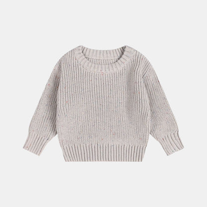 Grey Confetti Knit Sweater (3m-5yrs)