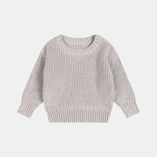Grey Confetti Knit Sweater (3m-5yrs)