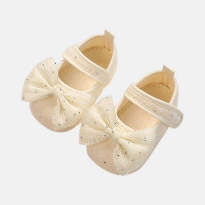 Sparkle Bow Lace Baby Shoes (11-13cm)