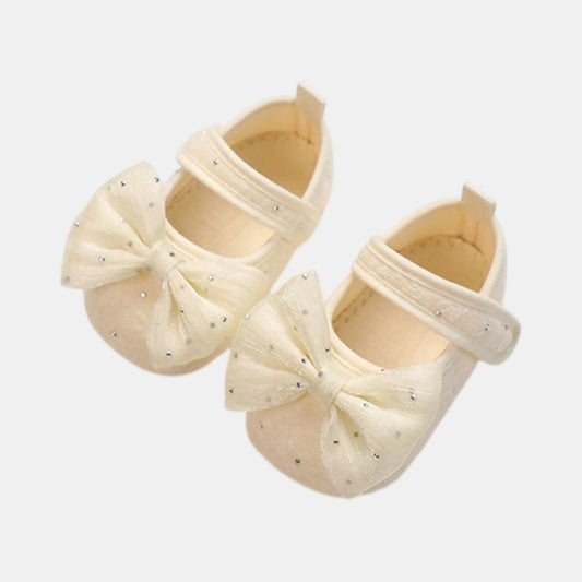 Sparkle Bow Lace Baby Shoes (11-13cm)