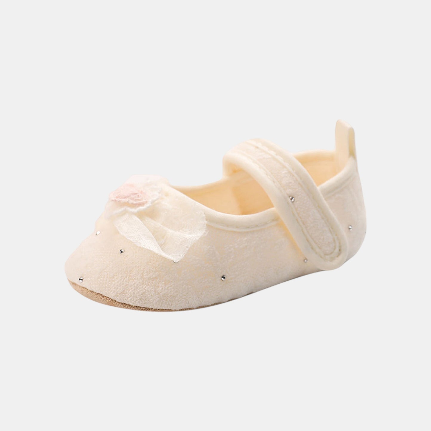 Sparkle Heart Lace Baby Shoes (11-13cm)