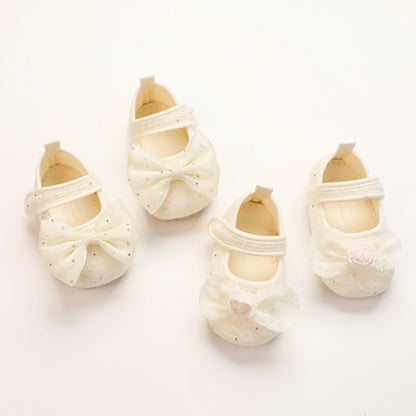 Sparkle Heart Lace Baby Shoes (11-13cm)