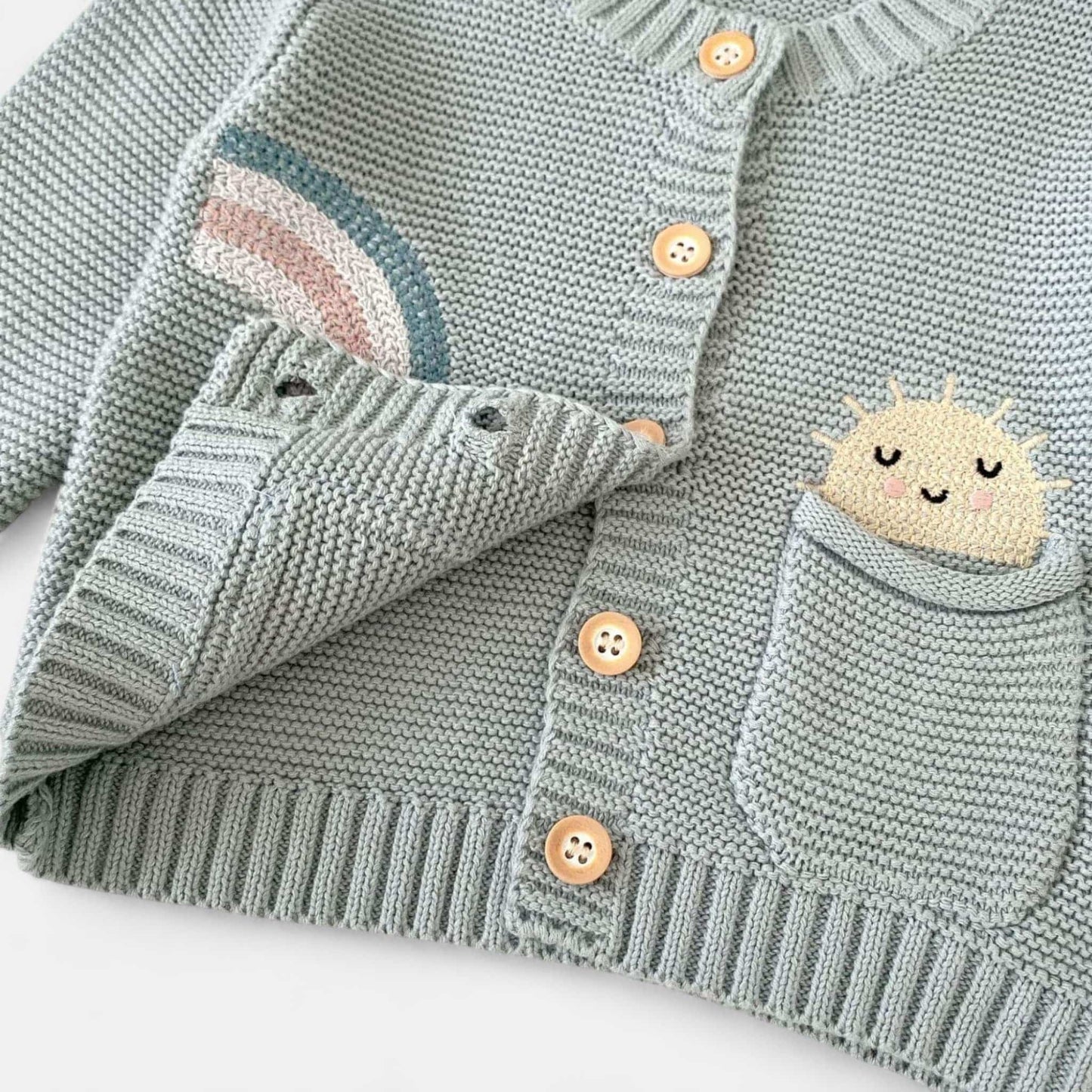 Sunshine & Rainbows Cotton Knit Cardigan (3m-3yrs)