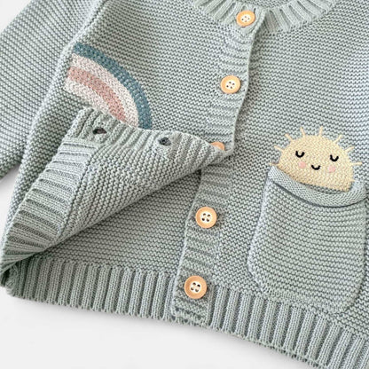 Sunshine & Rainbows Cotton Knit Cardigan (3m-3yrs)