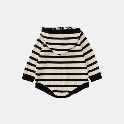 Tailor Hoodie Cotton Knit Romper (6m-3yrs)